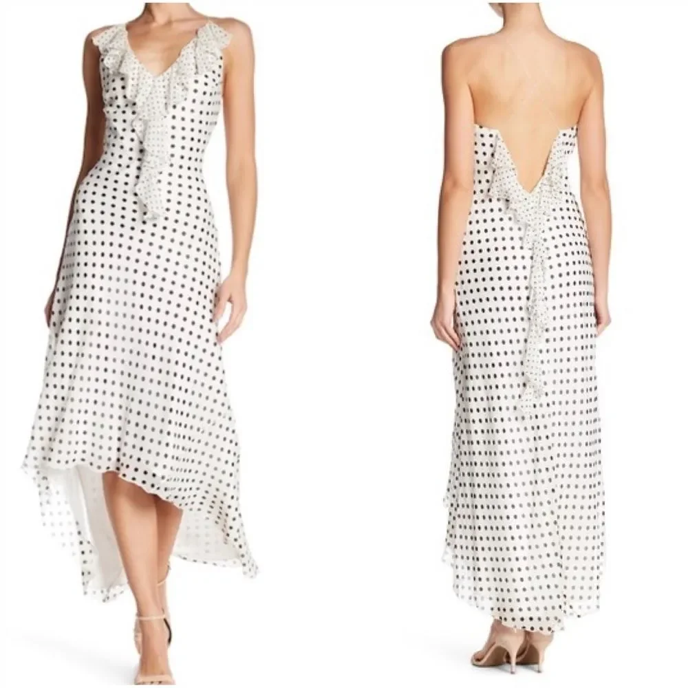 Polka dress Issue Sleeveless Ruffle Print … - Picture 2 of 8